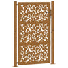 Vidaxl poort met bladontwerp 100x125 cm weervast staal