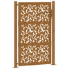 Vidaxl poort met bladontwerp 100x150 cm weervast staal