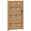 Vidaxl poort met bladontwerp 100x175 cm weervast staal