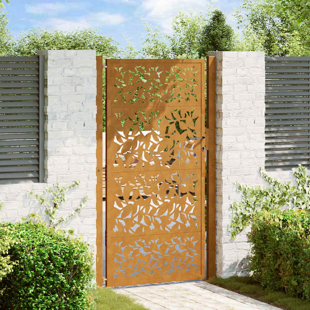 Puerta vidaxxl con diseño de hoja 100x200 cm acero resistente a la intemperie