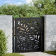 Cancello Vidaxxl con design ad onda 100x100 cm acciaio nero