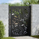 Cancello Vidaxxl con design a onda 100x125 cm acciaio nero