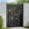Vidaxl poort met golfontwerp 100x125 cm staal zwart