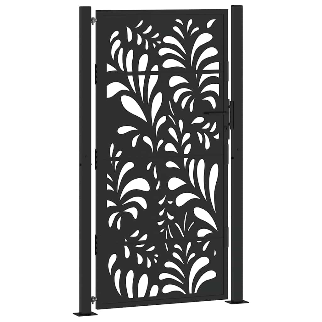 Puerta vidaxxl con diseño ondulado 100x175 cm acero negro