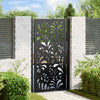 Vidaxl poort met golfontwerp 100x175 cm staal zwart