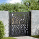 Cancello Vidaxxl con binario design 100x100 cm acciaio nero
