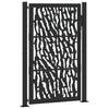 Cancello Vidaxx con binario design 100x150 cm acciaio nero