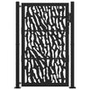 Cancello Vidaxx con binario design 100x150 cm acciaio nero