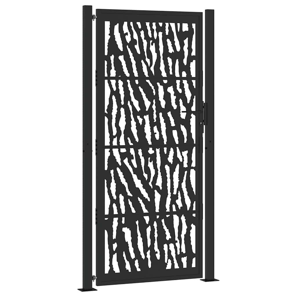 Cancello Vidaxxl con binario design 100x200 cm acciaio nero