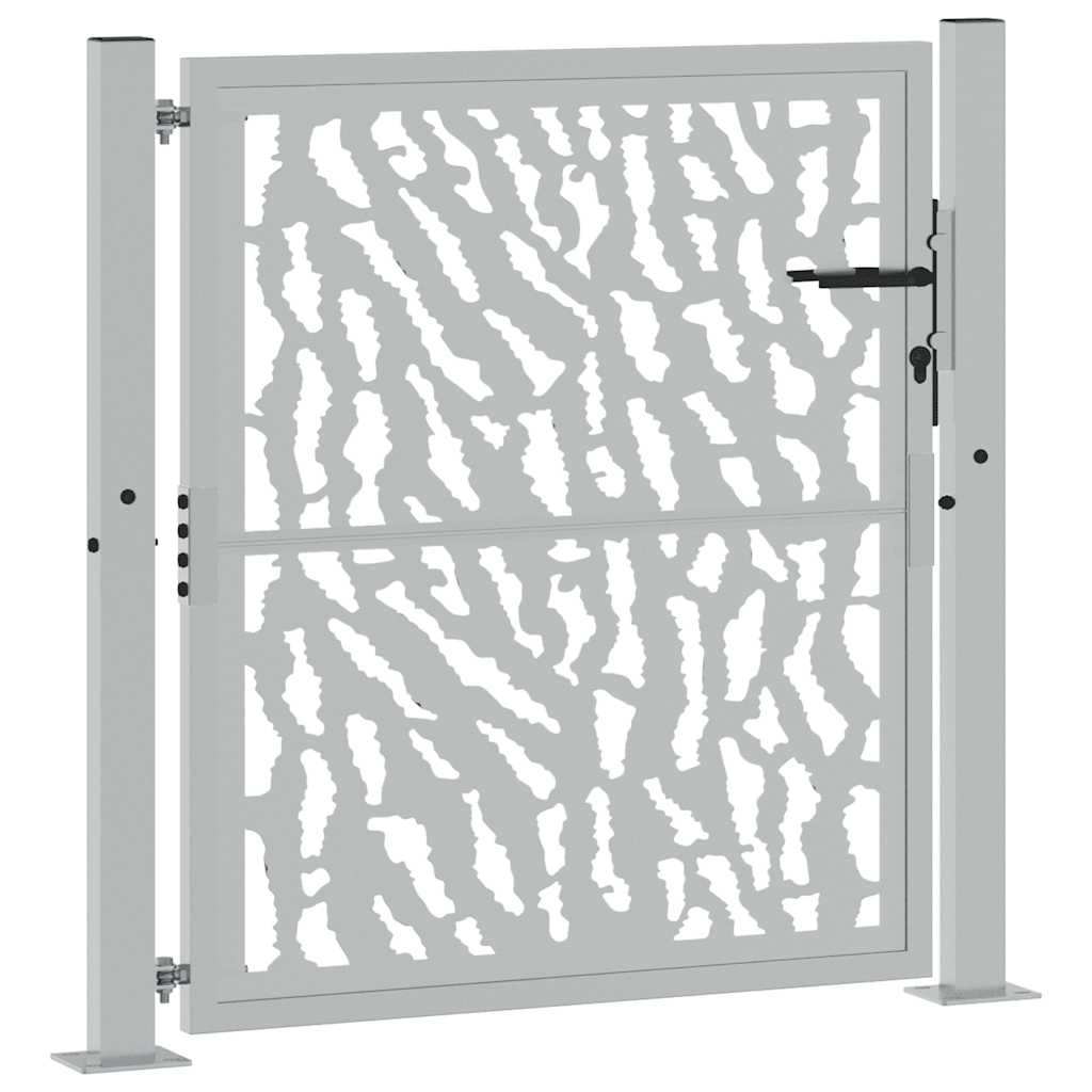 Puerta vidaxxl con diseño de carril 100x100 cm acero resistente a la intemperie