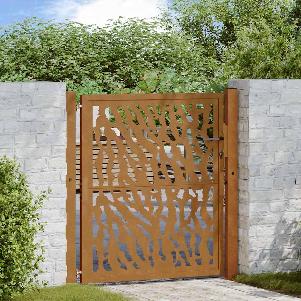 Puerta vidaxxl con diseño de carril 100x100 cm acero resistente a la intemperie