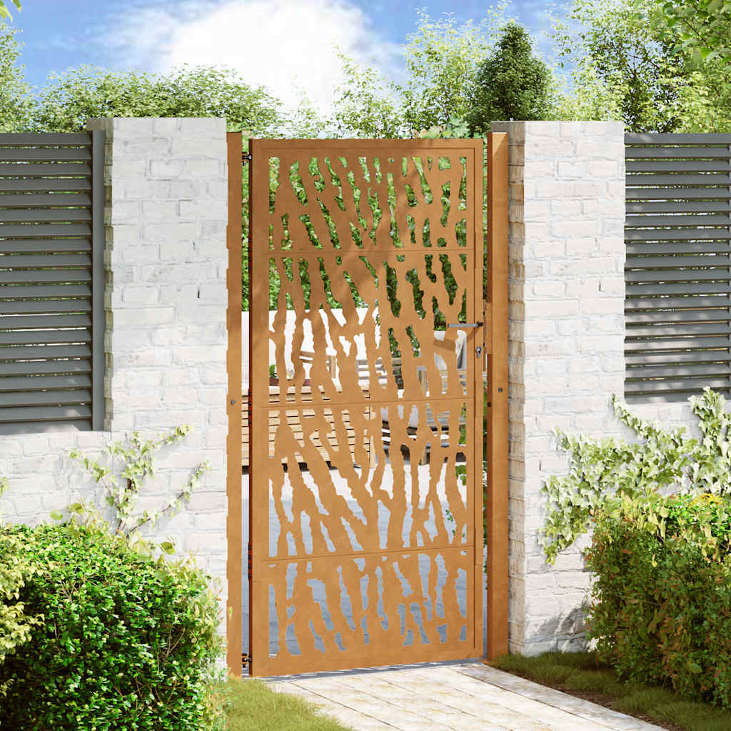 Puerta vidaxxl con diseño de carril 100x200 cm acero resistente a la intemperie
