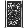 Vidaxl poort met vlamontwerp 100x150 cm staal zwart