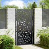 Vidaxl poort met vlamontwerp 100x175 cm staal zwart