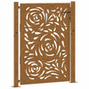 Vidaxl poort met vlamontwerp 100x125 cm weervast staal