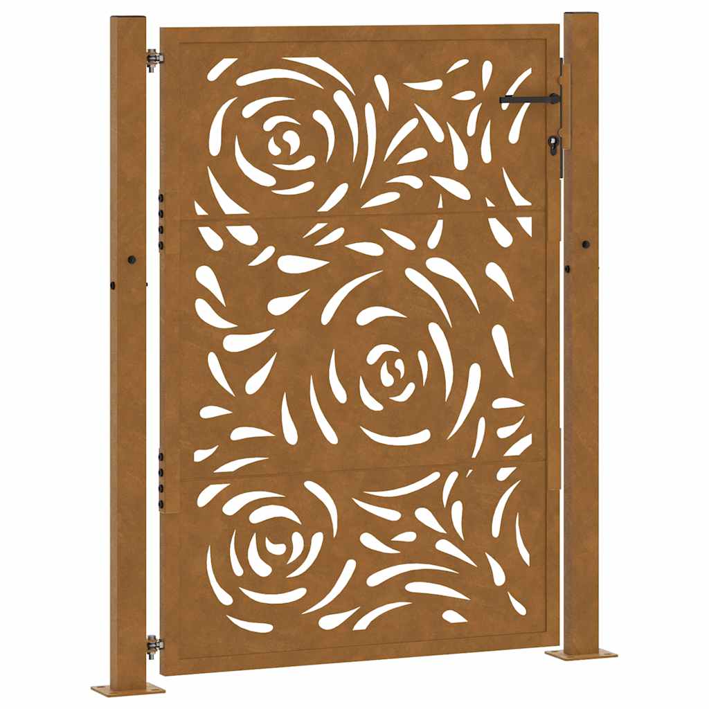 Puerta vidaxxl con diseño de llama 100x150 cm acero resistente a la intemperie