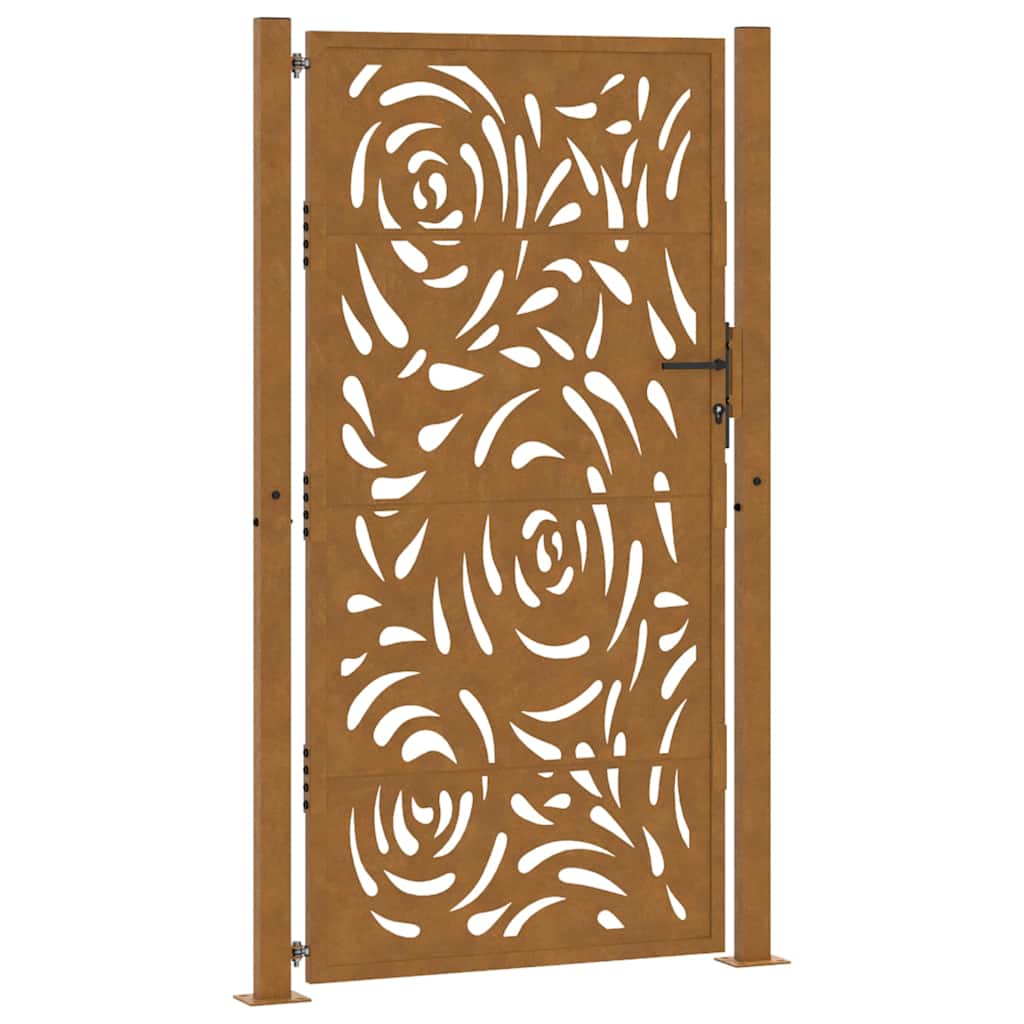 Puerta vidaxxl con diseño de llama 100x175 cm acero resistente a la intemperie