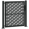 Cancello Vidaxxl con design a croce 100x100 cm in acciaio nero