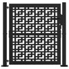 Cancello Vidaxxl con design a croce 100x100 cm in acciaio nero