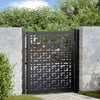 Cancello Vidaxxl con design a croce 100x100 cm in acciaio nero