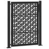 Cancello VidaXL con design a croce 100x125 cm in acciaio nero