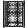 Cancello VidaXL con design a croce 100x125 cm in acciaio nero