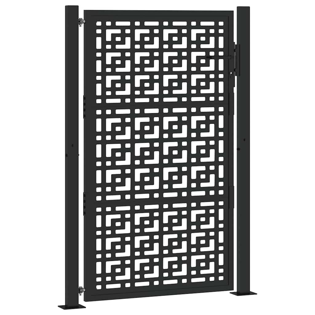 Puerta VidaXL con diseño de cruz 100x150 cm acero negro