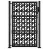 Cancello VidaXL con design a croce 100x150 cm in acciaio nero