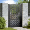 Cancello VidaXL con design a croce 100x150 cm in acciaio nero