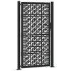 Cancello Vidaxxl con design a croce 100x175 cm acciaio nero