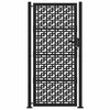 Cancello Vidaxxl con design a croce 100x200 cm in acciaio nero