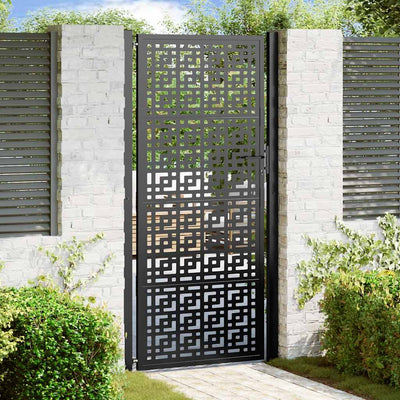 Puerta vidaxxl con diseño de cruz 100x200 cm acero negro