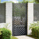 Cancello Vidaxxl con design a croce 100x200 cm in acciaio nero