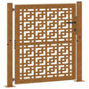 Vidaxl poort met kruisontwerp 100x100 cm weervast staal