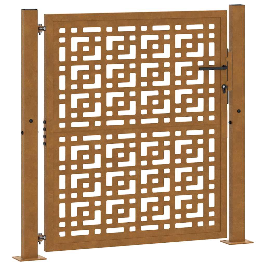 Puerta vidaxxl con diseño en cruz 100x100 cm acero resistente a la intemperie