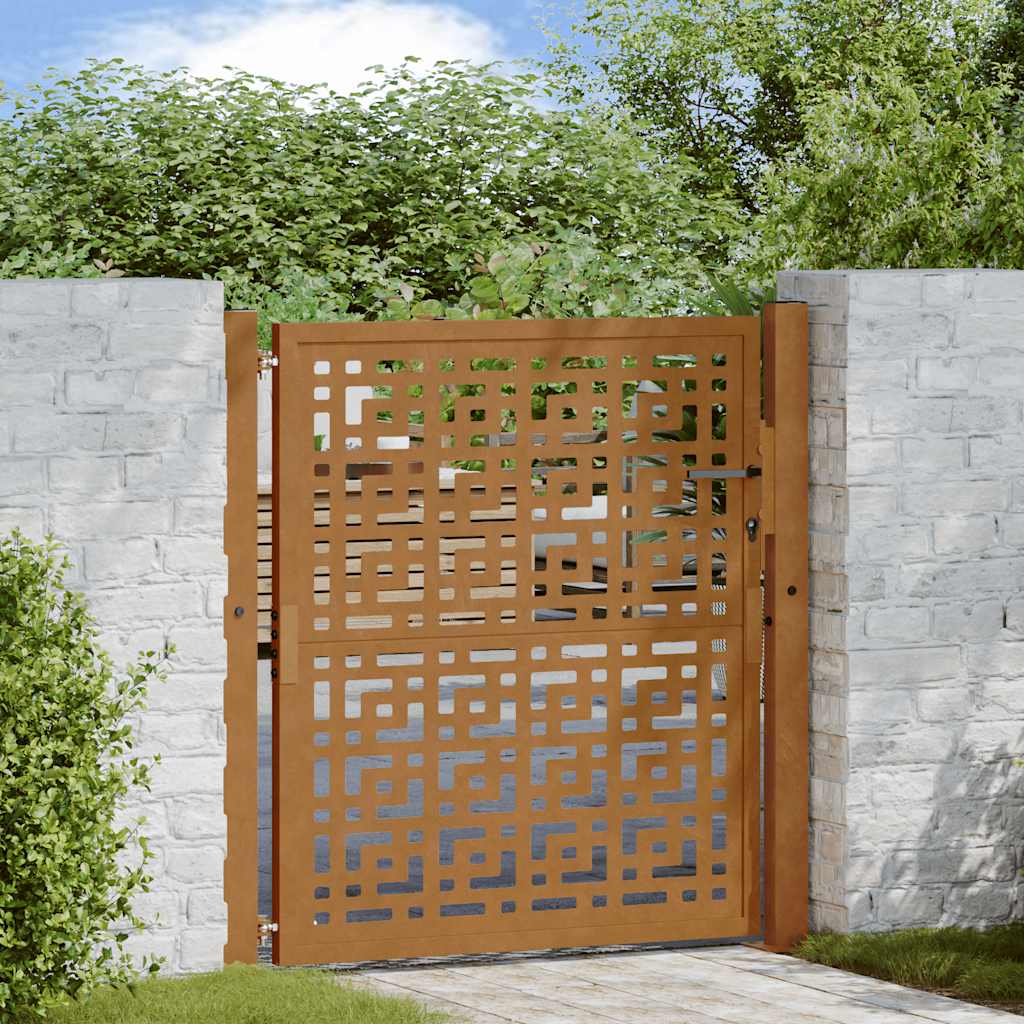 Puerta vidaxxl con diseño en cruz 100x100 cm acero resistente a la intemperie