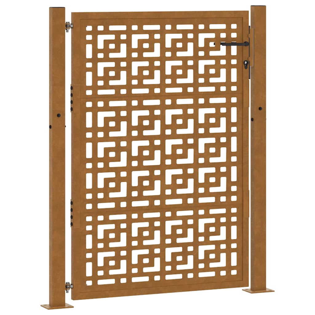 Cancello Vidaxxl con design a croce 100x150 cm in acciaio resistente alle intemperie