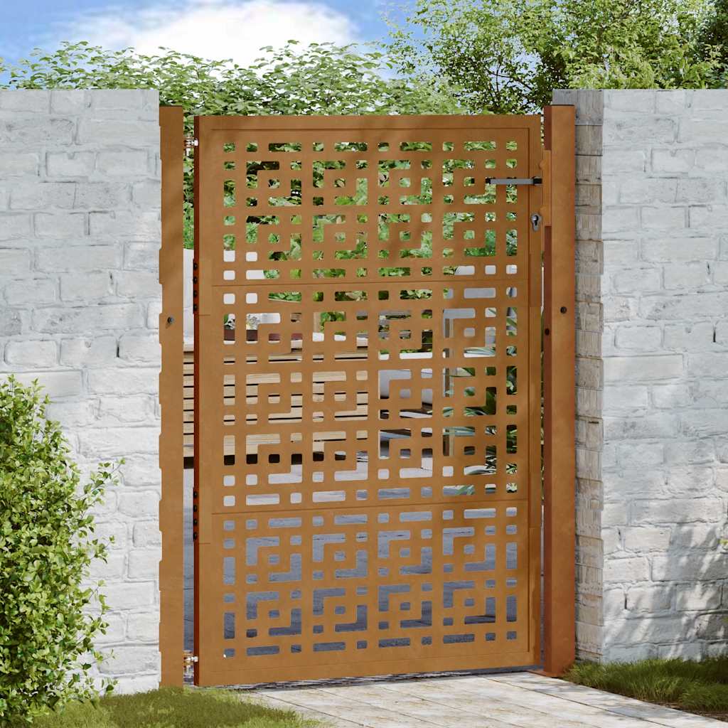 Cancello Vidaxxl con design a croce 100x150 cm in acciaio resistente alle intemperie