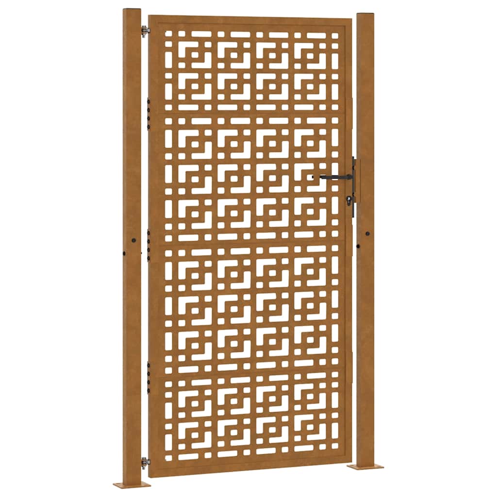 Cancello Vidaxxl con design a croce 100x175 cm in acciaio resistente alle intemperie