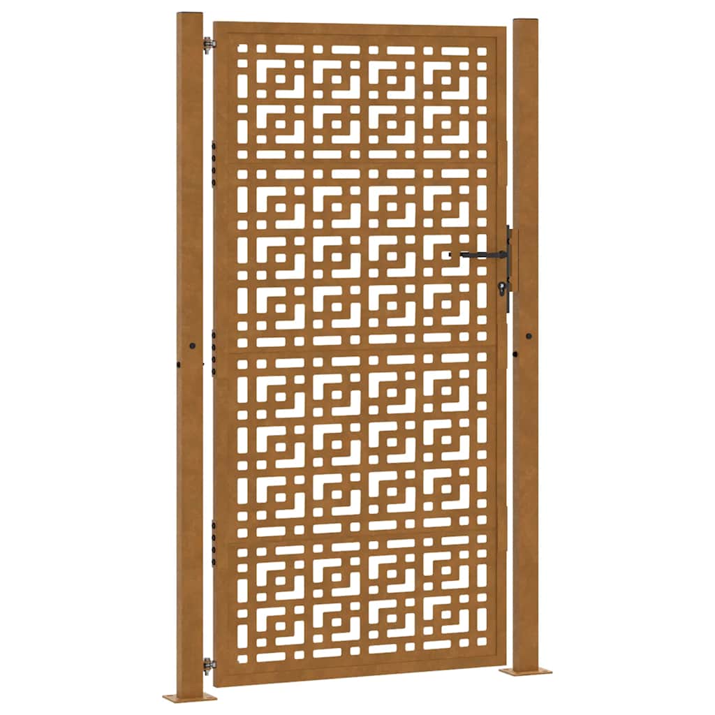 Cancello Vidaxxl con design a croce 100x200 cm in acciaio resistente alle intemperie