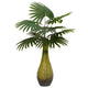 Vidaxl planta de palmera artificial 9 hojas 65 cm verde