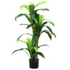 VidaXL albero artificiale dracaena 36 foglie 120 cm verde