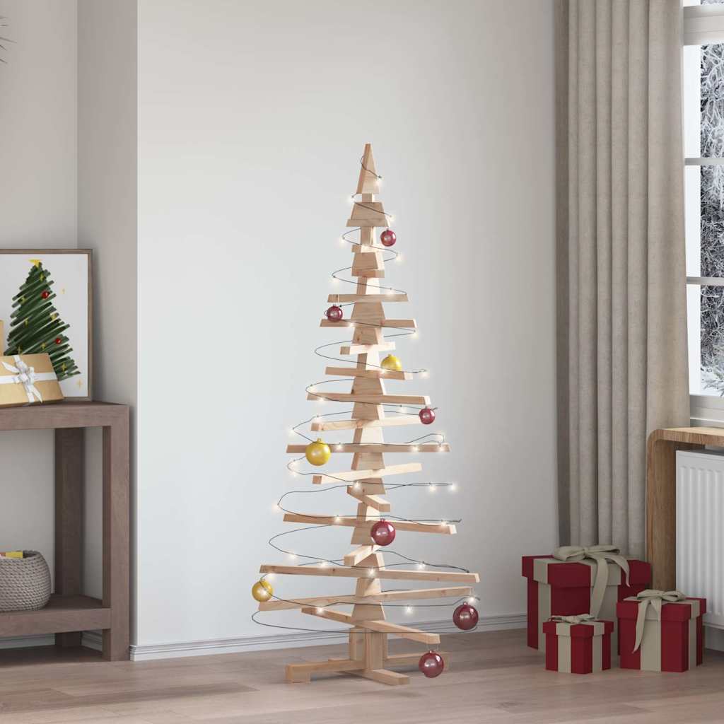 Albero di Natale in legno Vidaxx per decorazione 150 cm in legno di pino massiccio