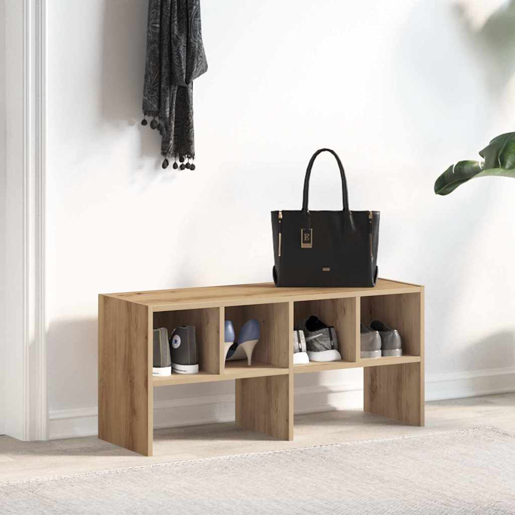 Vidaxl Shoe Rack CLackable 89.5x30x40 cm de roble artesanal -colorado