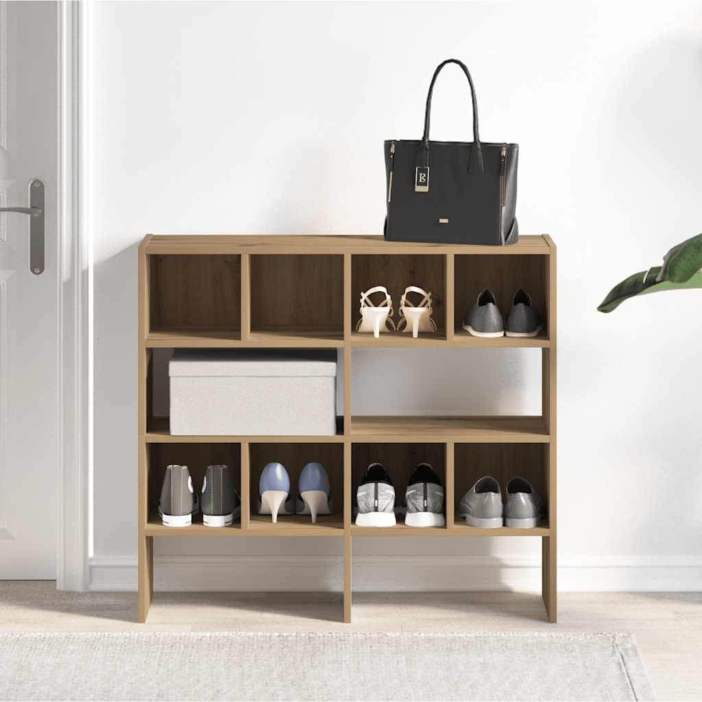 Vidaxl Ratchs de zapatos 2 st Stackable 89.5x30x40 cm de roble artesanal
