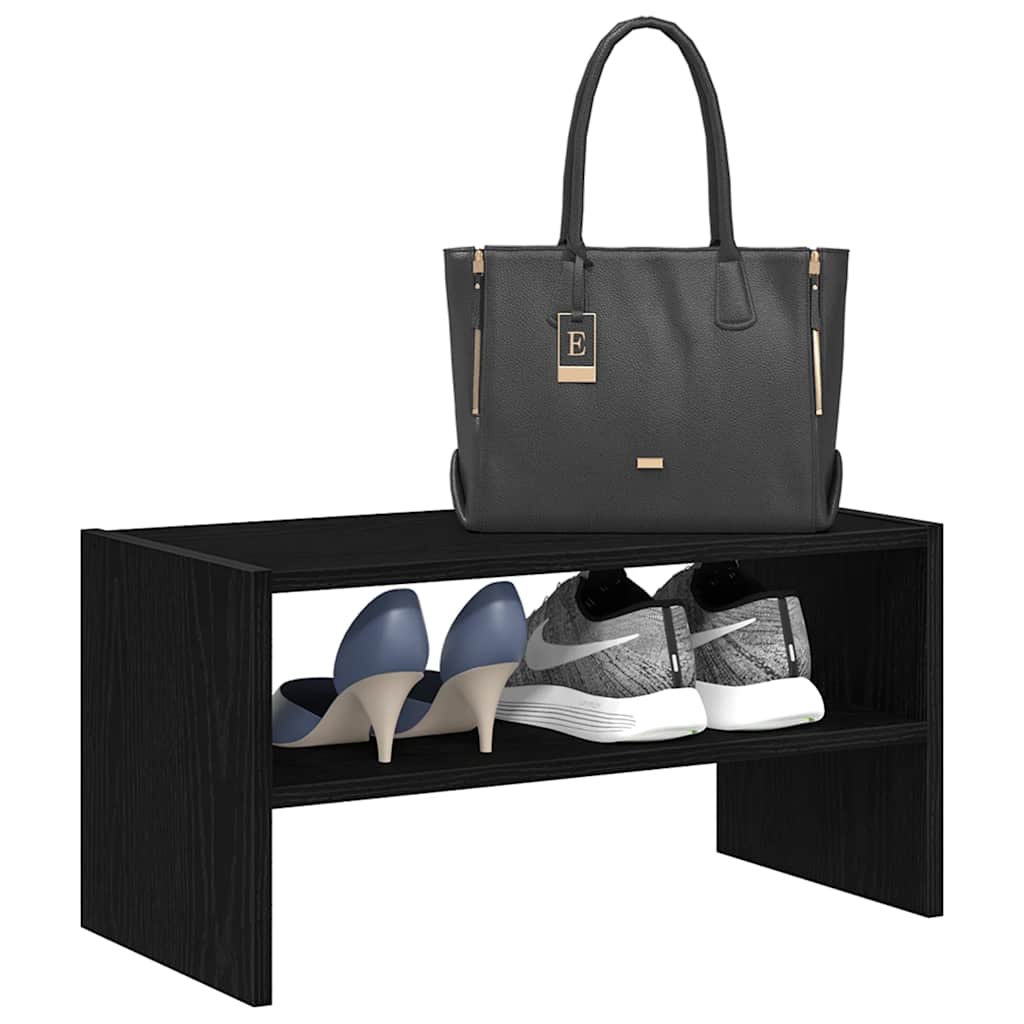 Vidaxl Shoe Rack Cillable 60x30x30.5 cm de roble negro coloreado