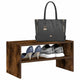 Vidaxl Shoe Rack Cillable 60x30x30.5 cm de roble ahumado coloreado