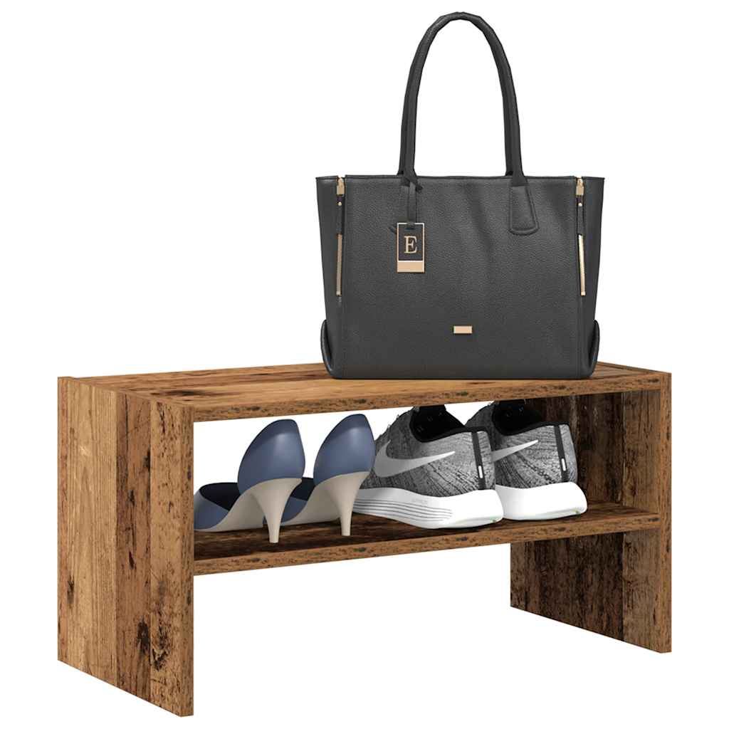VIDAXL Schermo scarpe IMPLEGGIABILE 60x30x30.5 cm Old Woochered
