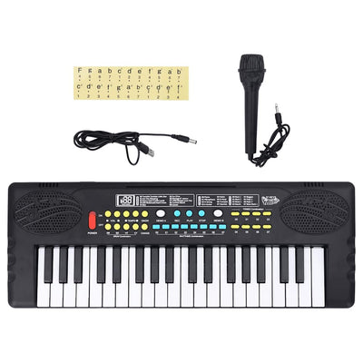 Teclado eléctrico de piano Vidaxl con 37 teclas y micrófono