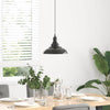Vidaxl hanglamp in hoogte verstelbaar e27 ø31 cm metaal glanzend zwart